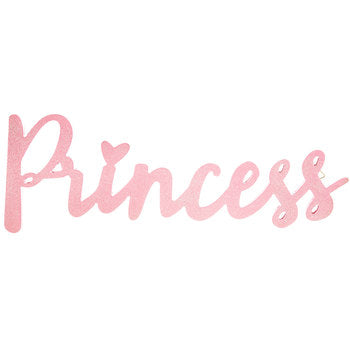 Glitter Pink Princess Wood Sign