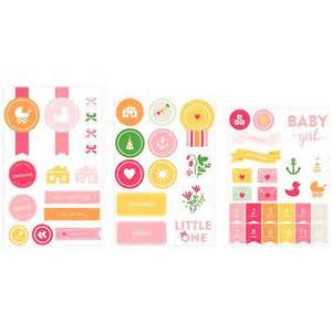 American Crafts Project Life Baby Girl Sticker/Embellishment Pack