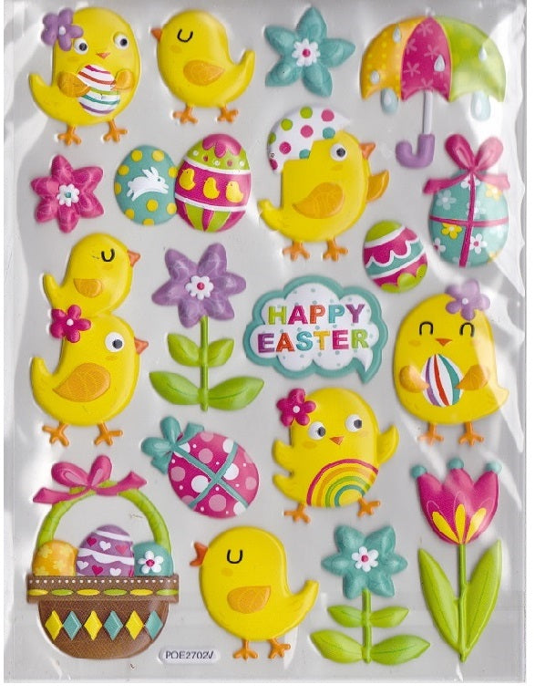 Easter Puffy Chick Stickers