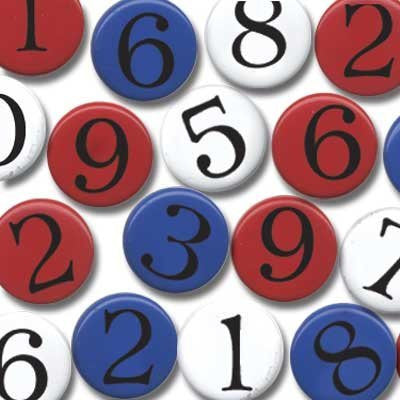 Patriotic Colored Number Brads Set | Paper Fasteners | 4th of July