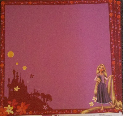 Tangled Rapunzel Scrapbook Paper