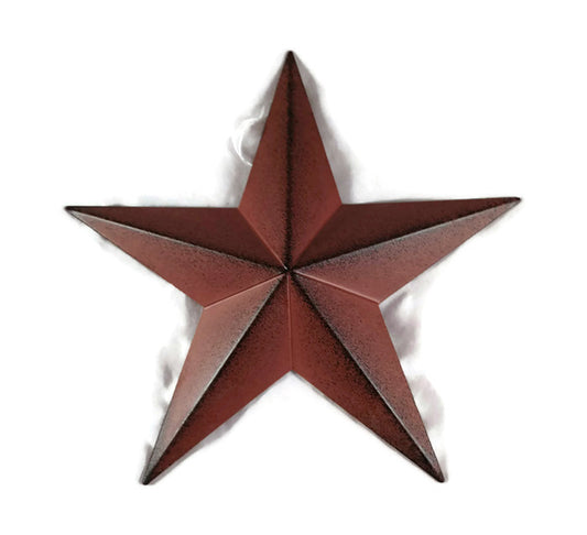 Red Metal Star Decor
