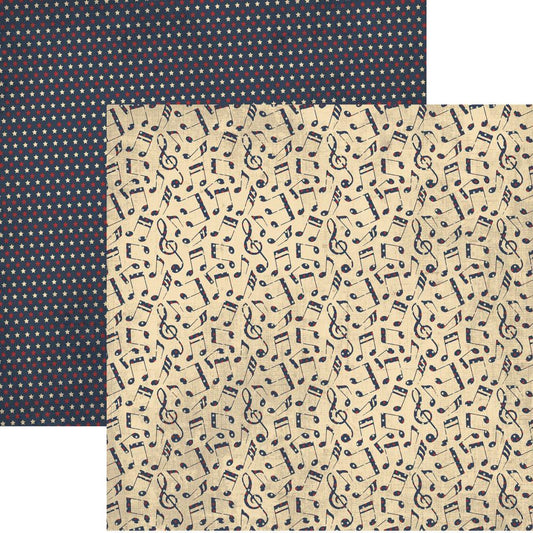 Country Music Scrapbook Paper 12x12 100% Country