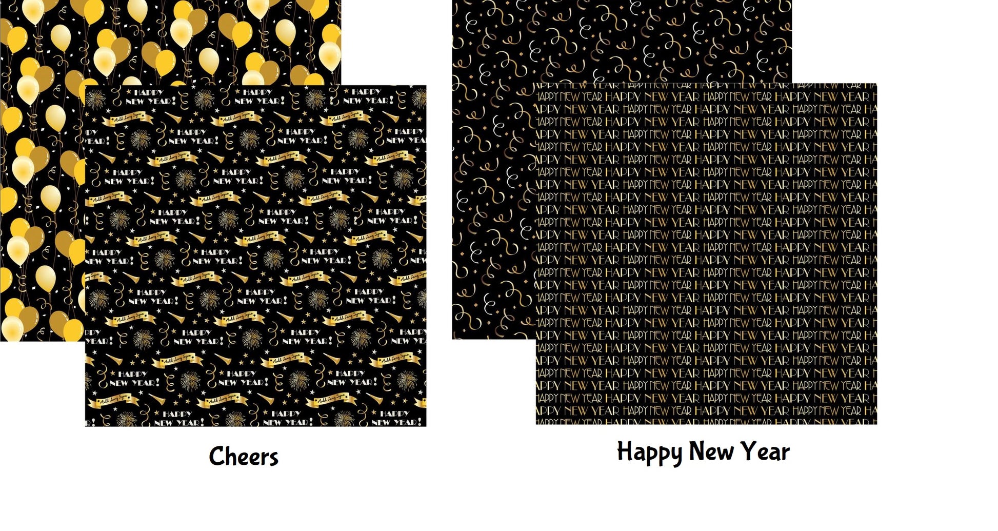 2021 New Years Scrapbook Papers Set