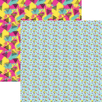 90s Flashback Lets Party Scrapbook Paper by Reminisce