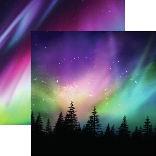 Aurora Borealis Scrapbook paper by Reminisce