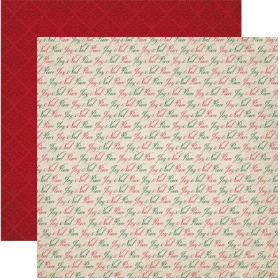 Christmas Joy Words Scrapbook paper