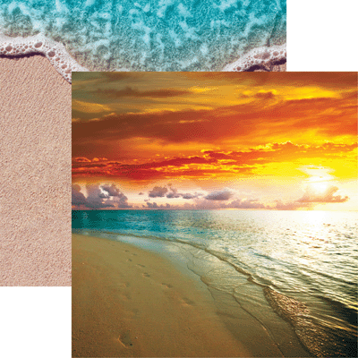 Sunset in Paradise - Scrapbook Paper by Reminisce At the Beach