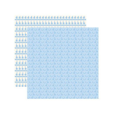 Reminisce Baby Basics - Baby Boy Delivery Scrapbook Paper - 5 Sheets