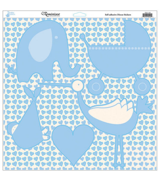 Baby Boy Baby Basics Die Cut Sticker Sheet 12x12 by Reminisce