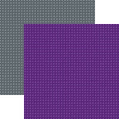 Block Party Purple Gray Scrapbook Paper by Reminisce