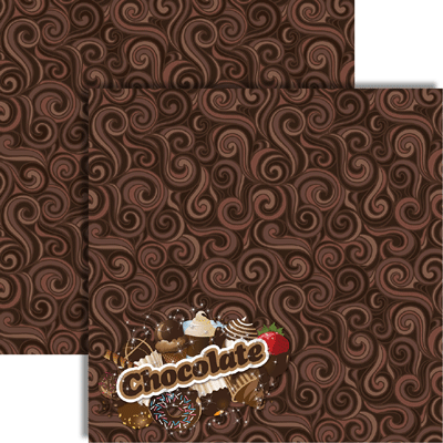 Chocolate Candy Shoppe Scrapbook Paper by Reminisce