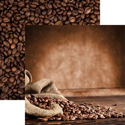 Caffeinate - Coffee & Tea -  12x12 Scrapbooking Paper - 5 Sheets - by Reminisce