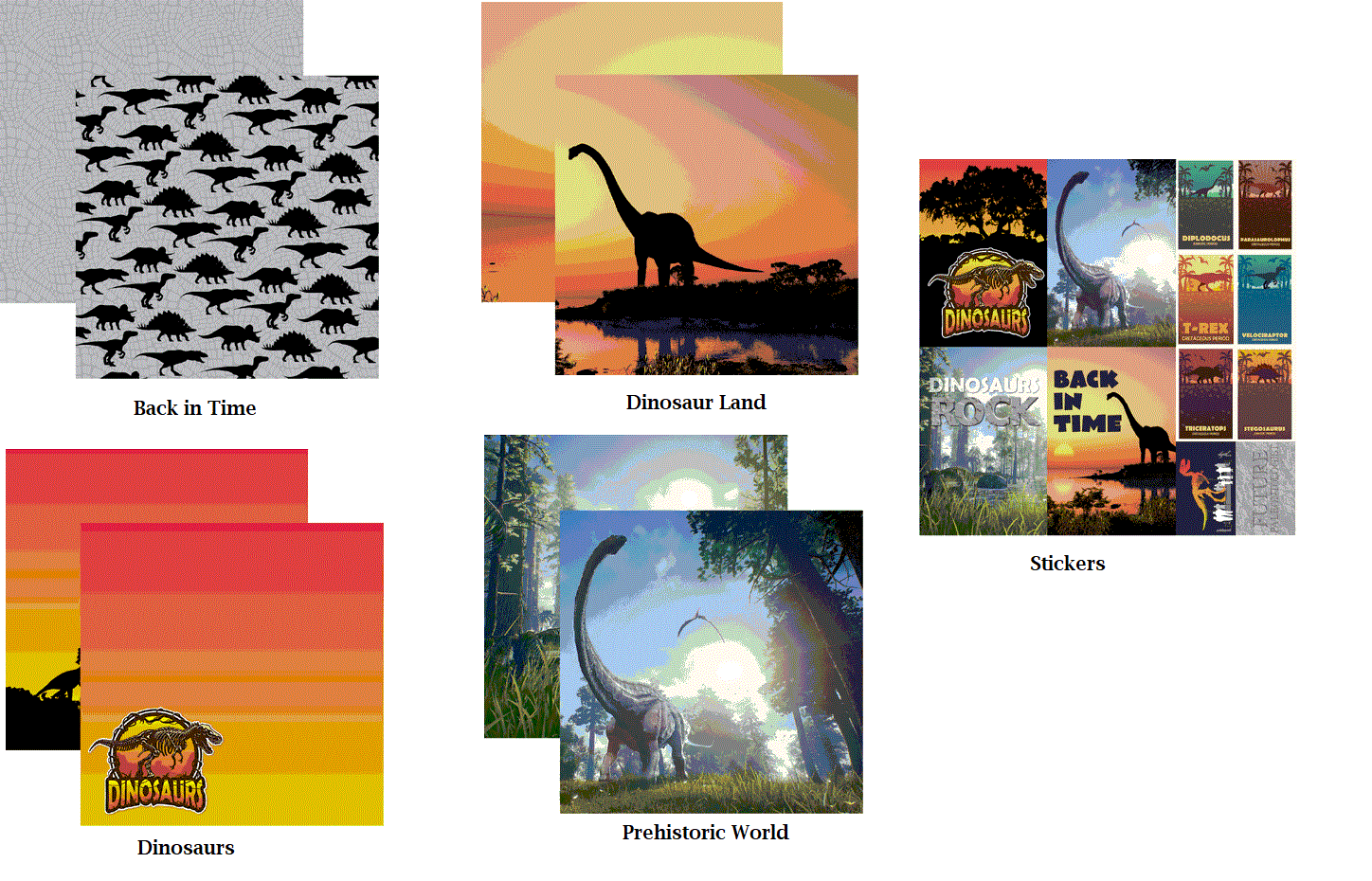 Dinosaur Scrapbook Page Kit by Reminisce