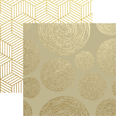 Gold Elegant Christmas - Scrapbook Papers & Stickers Set