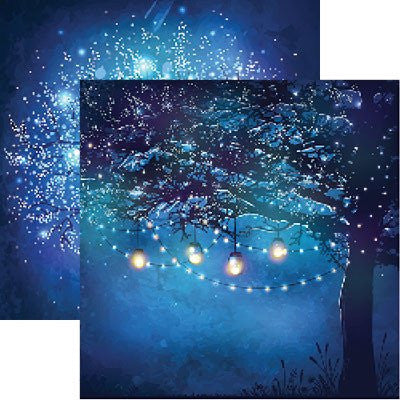 Trees of Light - Fairy Forest 2 - 12X12 Scrapbook Papers by Reminisce - 5 sheets