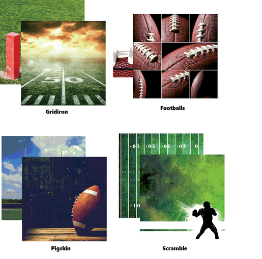 Football Scrapbook Papers  by Reminisce Football 2 Papers