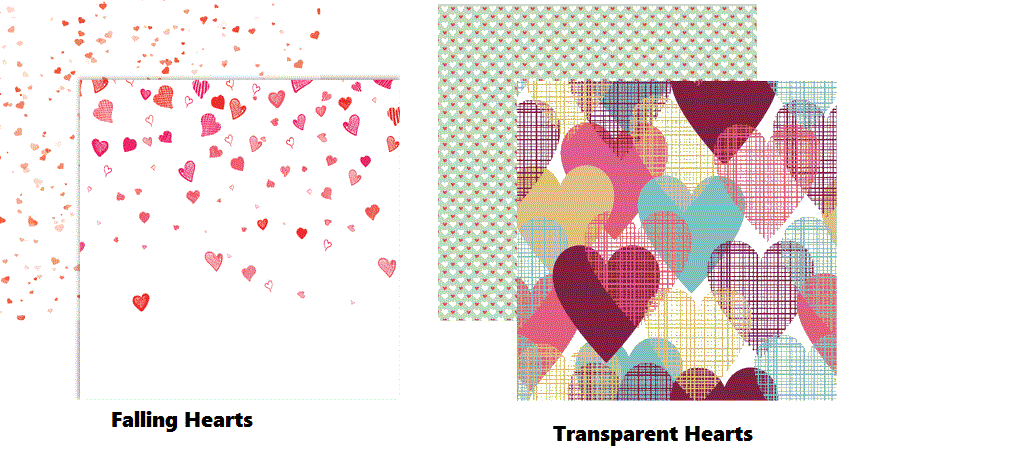 Forever Hearts - 12x12 Valentine Scrapbook Papers Set - by Reminisce
