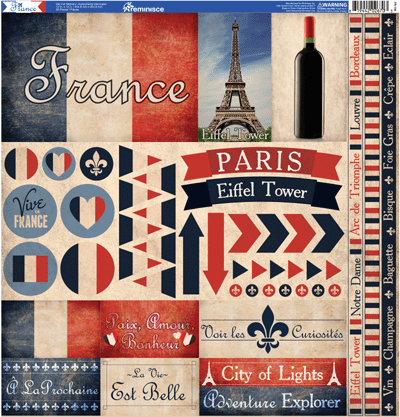 Paris France Scrapbooking Stickers by Reminisce