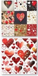 Valentine Graffiti | Hearts - 12x12 Scrapbook Paper - 5 Sheets - by Reminisce