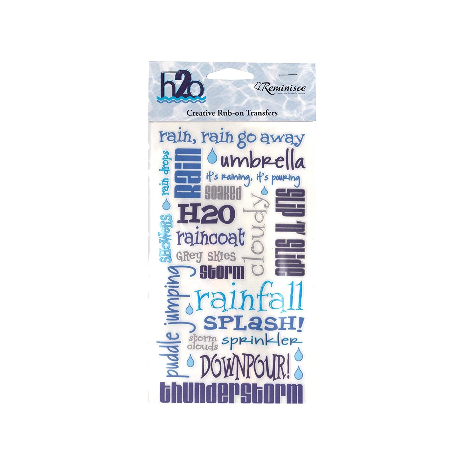 Rain Water Theme RubOn Stickers by Reminisce H20