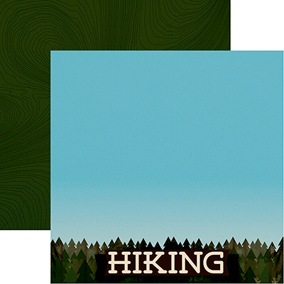 Reminisce Hiking Scrapbook Paper 12x12 Size
