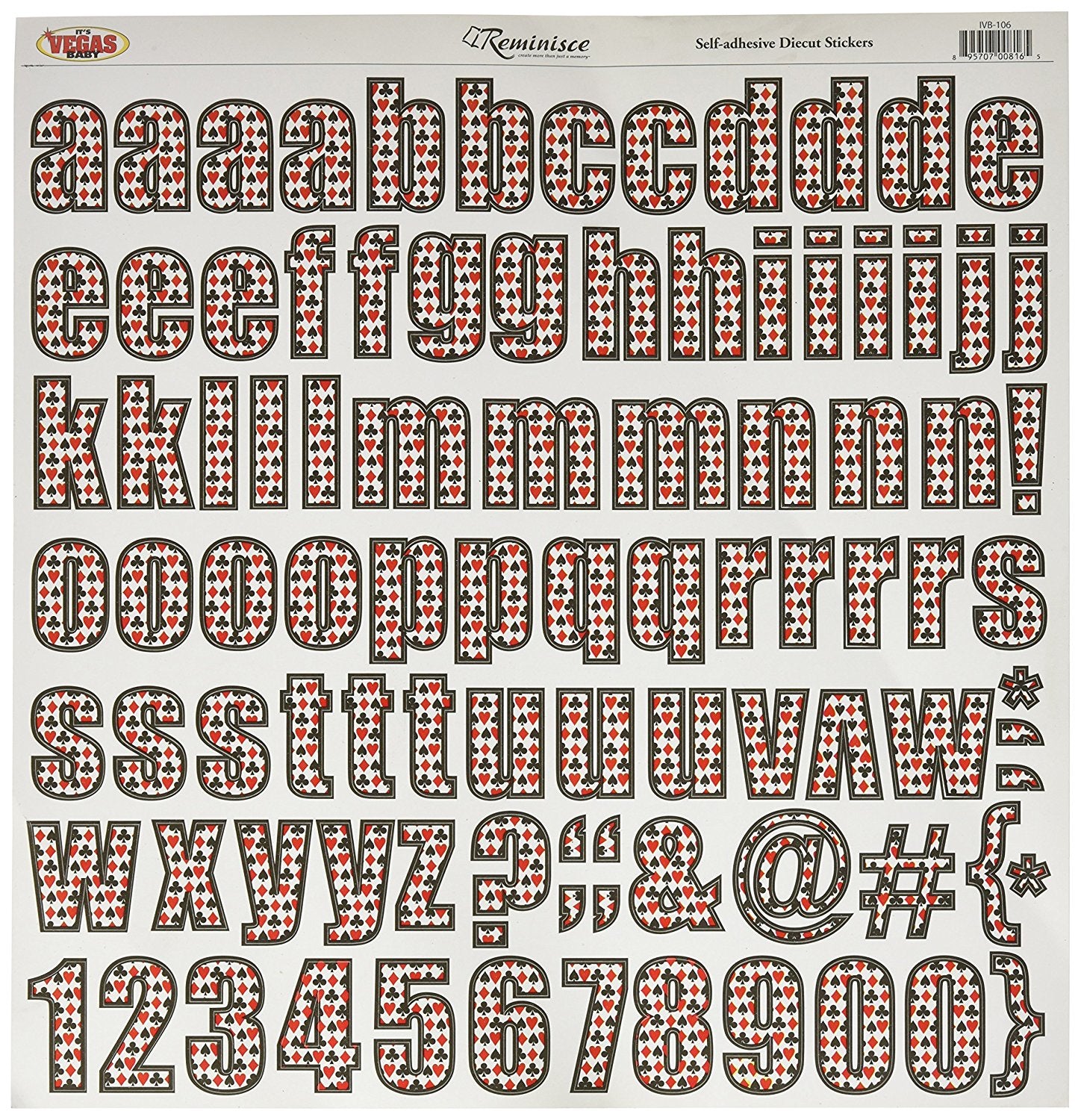 Las Vegas Stickers Alphabet Stickers Casino Stickers