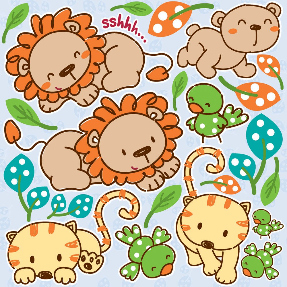 Reminisce Jungle Kitties Lion Stickers