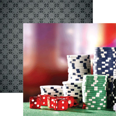 All In Casino Las Vegas Scrapbook Paper - 5pcs 12x12 by Reminisce