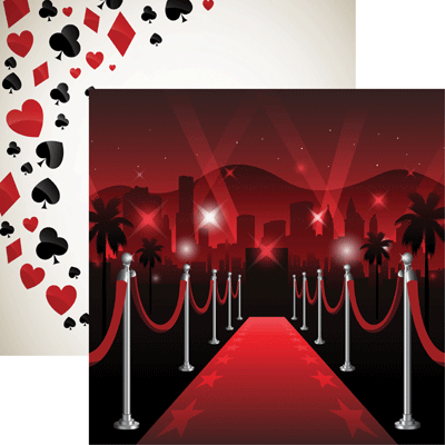 Las Vegas - Red Carpet 12x12 Scrapbook Paper by Reminisce