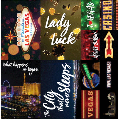 Las Vegas Stickers Travel Scrapbook Stickers 12x12