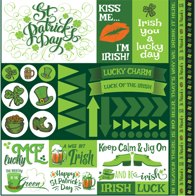 Luck of the Irish St Patricks Day Stickers