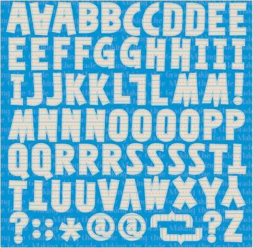 Making the Grade White Alphabet Stickers by Reminisce