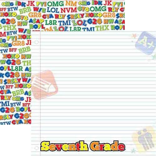 Seventh 7th Grade Scrapbook Paper