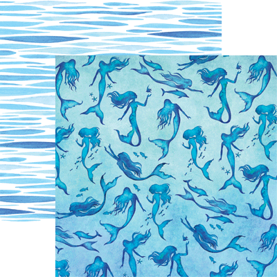 Mermaid Party - Mermaids Tale Papers - 5pcs 12x12 Scrapbook by Reminisce