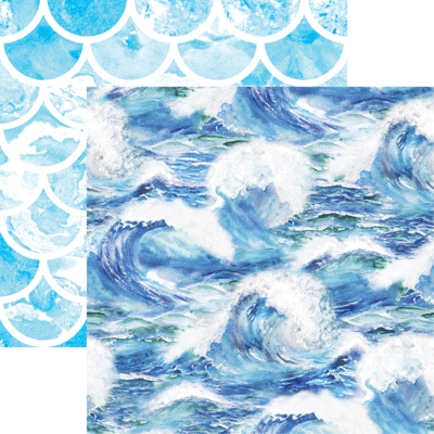 Ocean Waves - Mermaids Tale Papers - 5pcs 12x12 Scrapbook by Reminisce