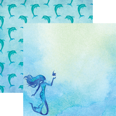Little mermaid Scrapbook Paper mermaids tale by reminisce