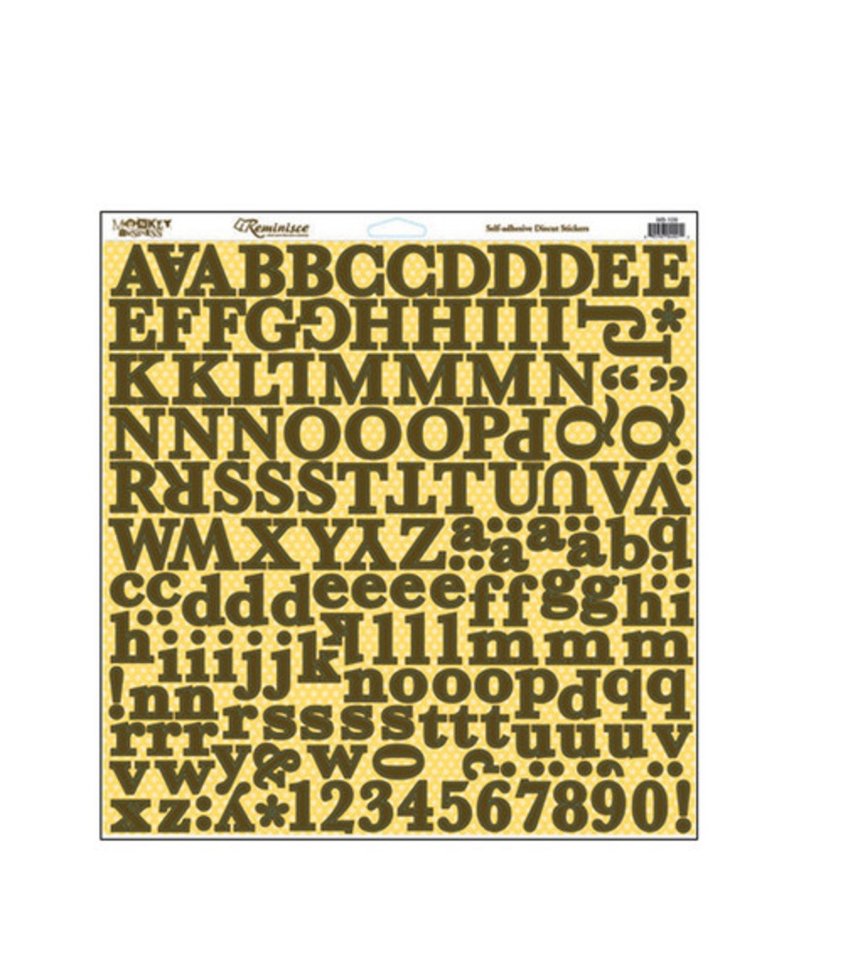 Monkey Business Alphabet 12x12 Stickers