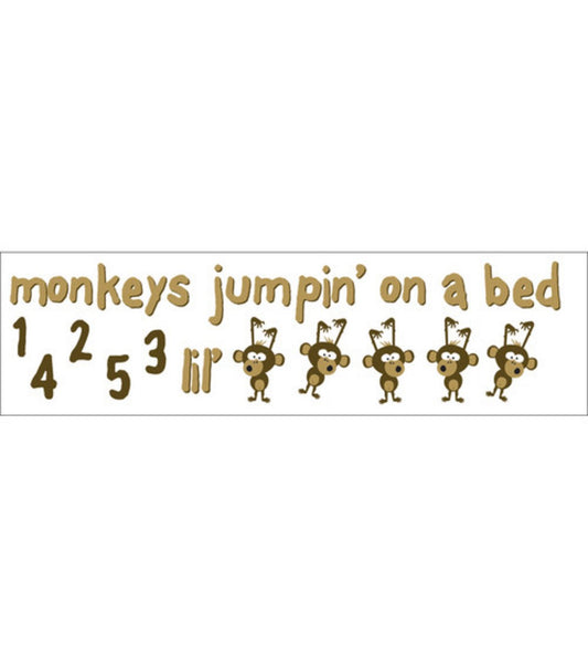 Monkeys Jumping on a Bed Stickers by Reminisce