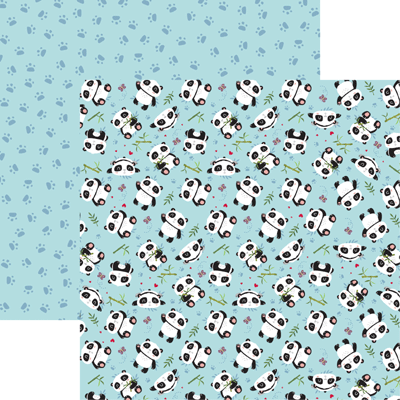 Playful Panda Scrapbook Paper 12x12 Double Sided