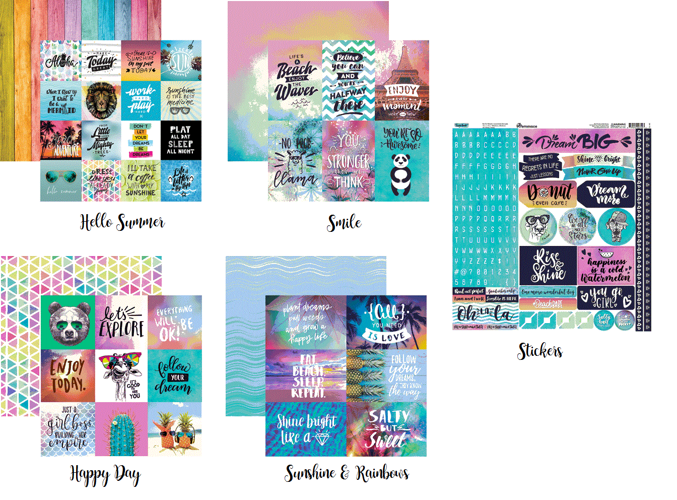 Quote Book Paper and Stickers Kit by Reminisce