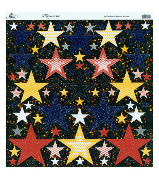 Real Magic Glitter Nested Star Stickers 12 x 12 by Reminisce