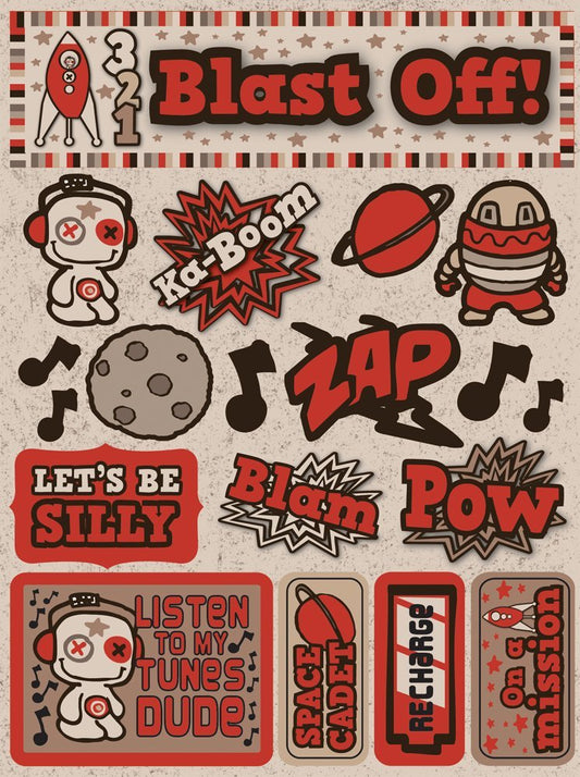 Retrobot Robot 3d Stickers by Reminisce