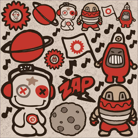 Reminisce Retrobot Robot Stickers