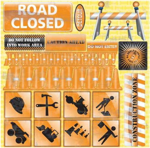 Reminisce Road Signs Safety Signs Stickers Sheet