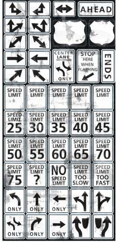 Speed Limit Road Signs Stickers by Reminisce – Country Croppers