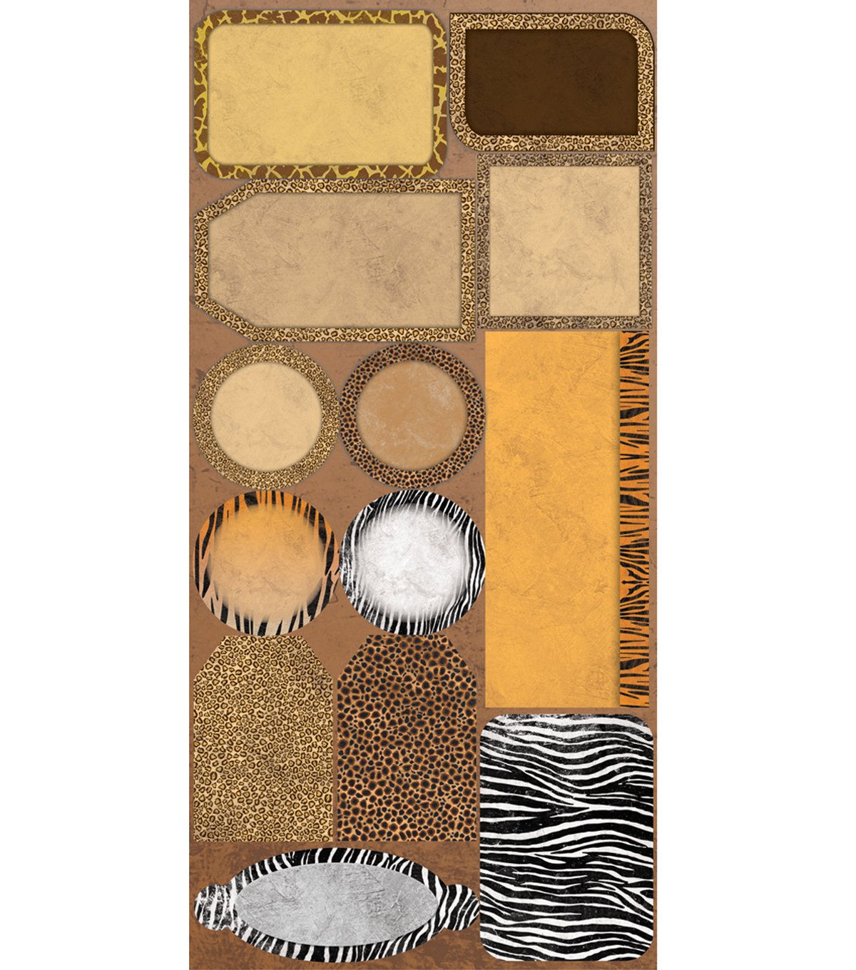 Animal Print Safari Tag Stickers