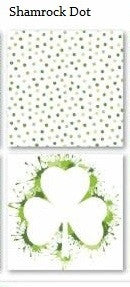 Shamrock Dot Print St Patricks Day - 12x12 Scrapbook Papers - 5pc