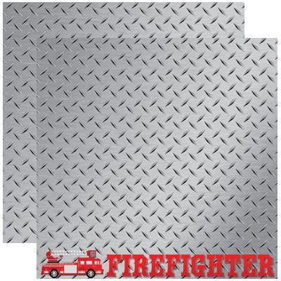 Firefighter Scrapbook Paper by Reminisce