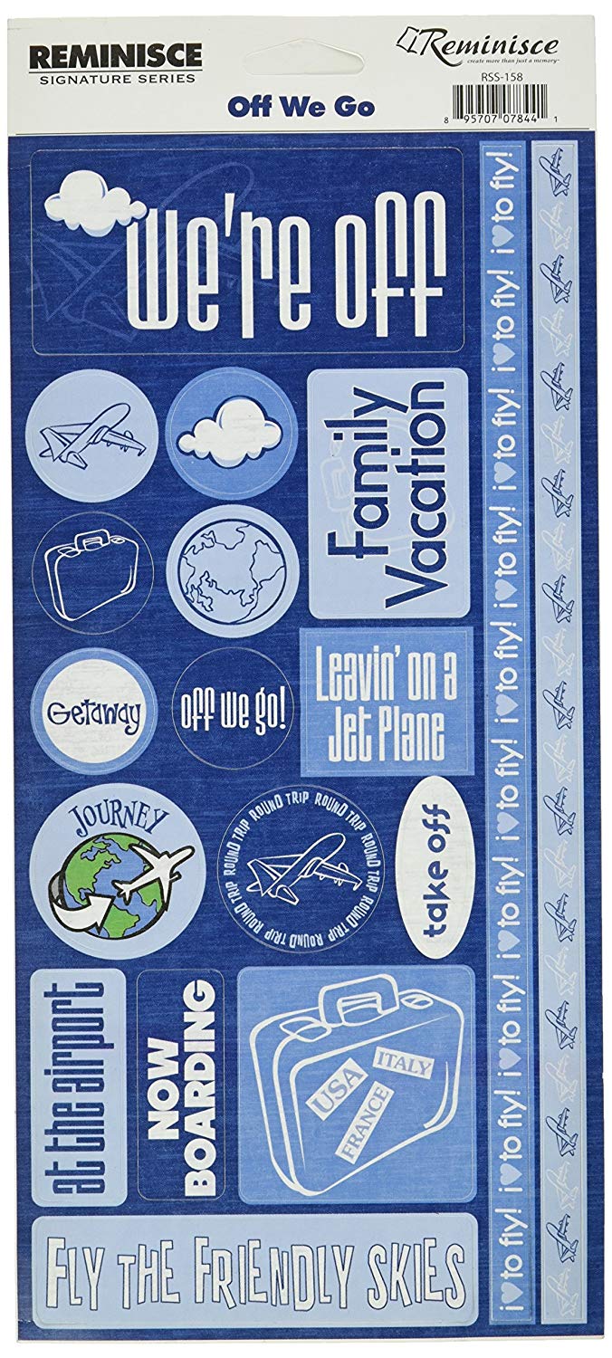 Reminisce Off We Go Travel Stickers 